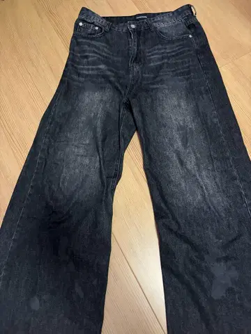 ASAPMODE Black ScrawlWide-leg DenimPants
