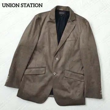 UNION STATION 테일러드 자켓 스트레치 페이크 스웨이드 M