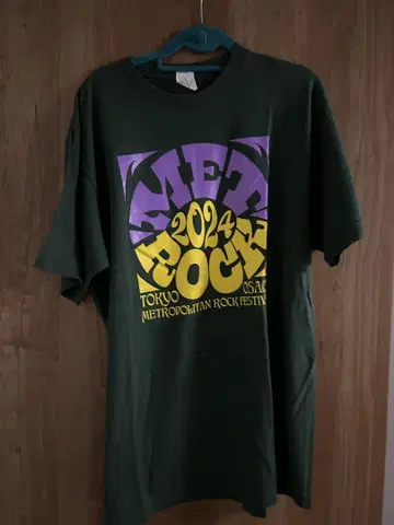 METROCK 2024 티셔츠 그린 XL 사이즈