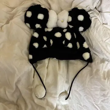 미키 모양 물방울 패턴 모자