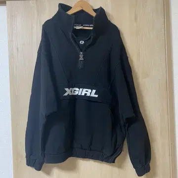 XGIRL 블랙 하프 지퍼 트레이닝복