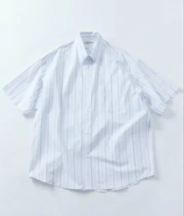 FREAK'S STORE 화이트 스트라이프 반팔 셔츠 M 사이즈