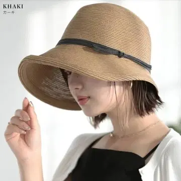 밀짚 모자 밀짚 모자 버킷 모자 UV 자외선 차단 접이식