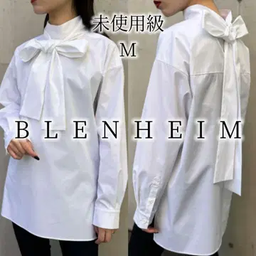 2 미사용급! 브렌헤임 2way 리본 보타이 셔츠 블라우스 화이트 M