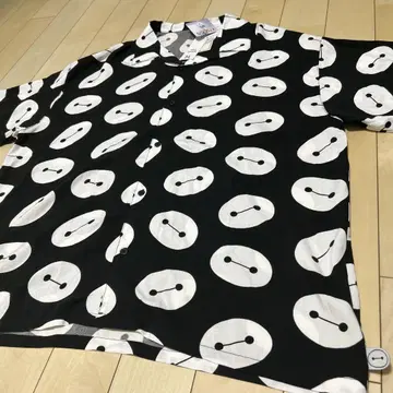 디즈니 베이맥스 반팔 알로하 셔츠 알로하 셔츠 남성용 3L