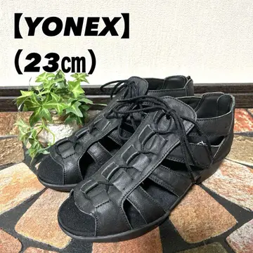 [ YONEX 요넥스 ] 구르카 샌들 ( 23 ) 파워 쿠션 가죽 블랙