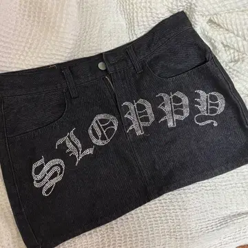00년대 sloppy 헤이세이 갸루 맥브링 영문 프린트 미니 스커트