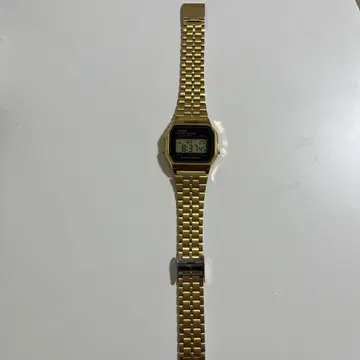 카시오 골드 디지털 시계 A159WGE