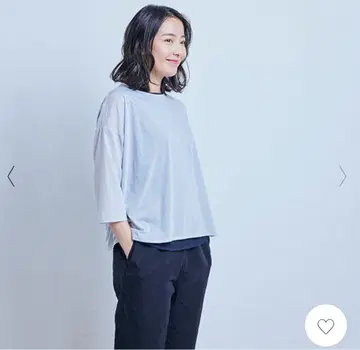 나카가와 마사시치 상점 초박형 면 풀오버 라이트 그레이