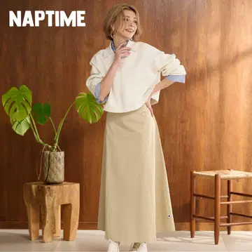NAPTIME 베이지 플레어 스커트