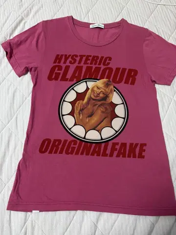 새상품급 HYSTERIC GLAMOUR 핑크 T셔츠