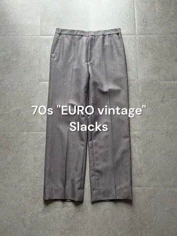 70s EURO 빈티지 슬랙스 유럽 구제 의류 스트라이프 광택