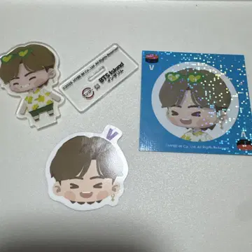 뷔 V 아크릴 스탠드 스티커 세트 스시로 인더섬 BTS