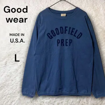 Good Wear 긴팔 코튼 셔츠 트레이닝복 프린트 로고 미국제 L