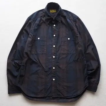 FUTURA LABORATORIES 4 포켓 나일론 체크 셔츠 L
