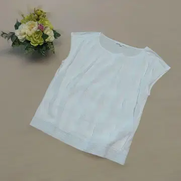 새상품급 ANAYI 아나이 더블 크로스 셔링 티셔츠 36