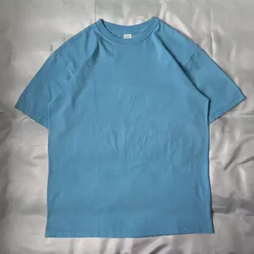 90년대 vintage USA 제지 택 블랭크 티셔츠 스카이블루