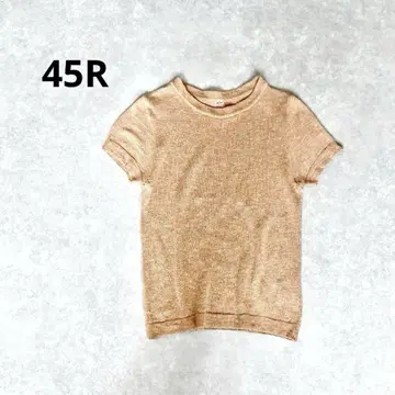 45R 면 린넨 라미 마블링 니트 풀오버