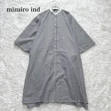 미즈이로 인드 mizuiro-ind 스트라이프 판초 원피스