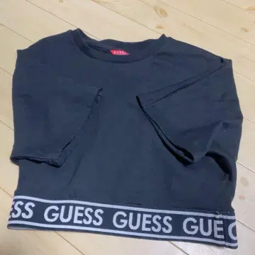 GUESS LOS ANGELS XS 브랜드 로고 배꼽티 미니 기장 XS