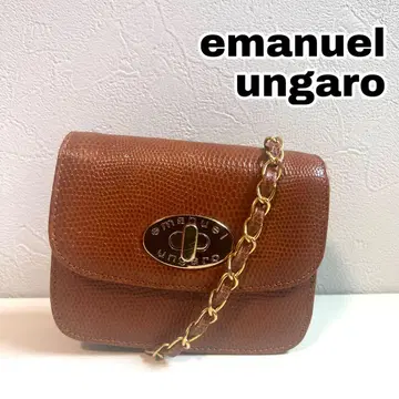 emanuel ungaro 웅가로 숄더백 체인 브라운