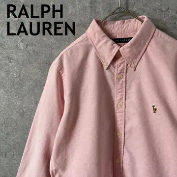 Ralph Lauren 핑크 옥스퍼드 셔츠 긴팔 사이즈 13 여성용