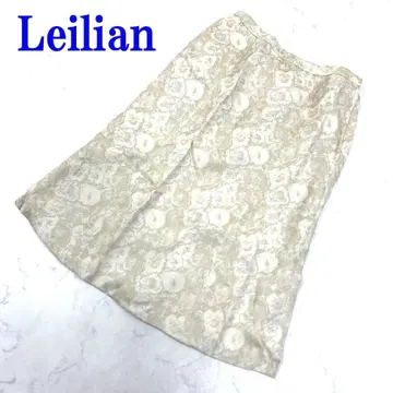 Leilian 레리안 스커트 아이보리 코튼 실크 13 C3501