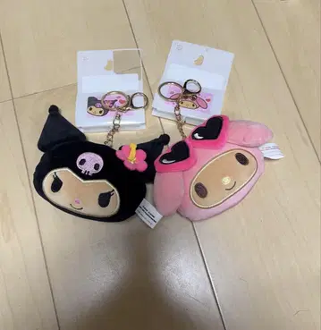 쿠로미 & 마이멜로디 일광화상 봉제 인형 키링 참 시마무라