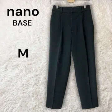 나노베이스 센터 프레스 테이퍼드 팬츠 슬랙스 블랙 M 미 라인