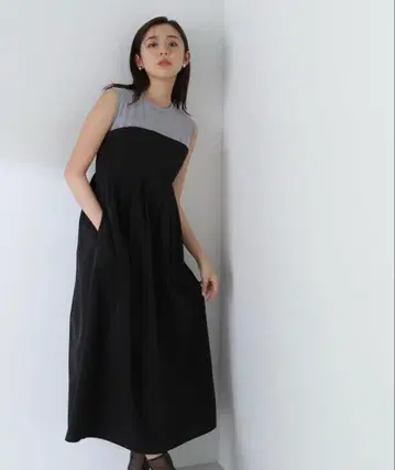내추럴 뷰티 베이시크 [Oggi 게재] 컷소 티셔츠 도킹 베어 원피스