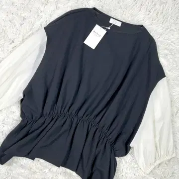 [미사용 택 포함] 보르지 24SS 완판템 퍼프 슬리브 풀오버 블라우스