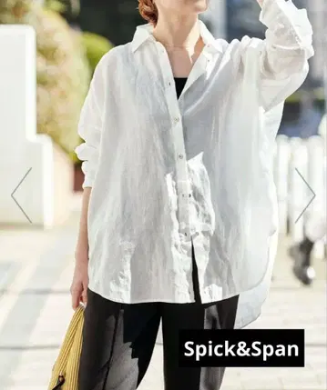 Spick & span 린넨 화이트 셔츠