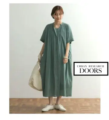 어반 리서치 도어즈 코튼 보일 하프 슬리브 원피스 DOORS