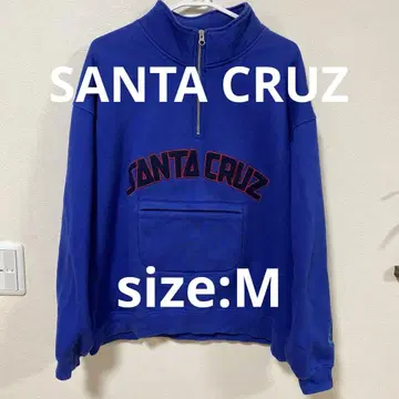 SANTA CRUZ 하프 집업 맨투맨 파랑 M