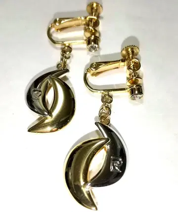 피에르 가르뎅 gold & silver moon 귀찌