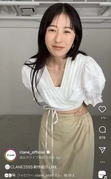 CLANE PINTUCK CROPPED BLOUSE 사이즈 2