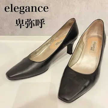우아함 히메코 elegance 펌프스 가죽 스퀘어