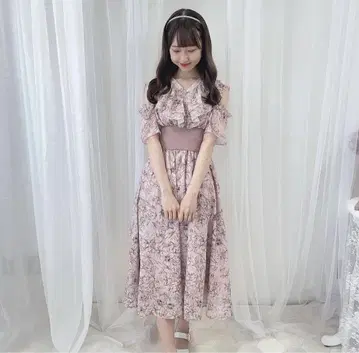 evelyn 꽃무늬 리브 OP