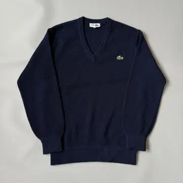 LACOSTE 라코스테 CHEMISE V넥 울 니트 스웨터 네이비