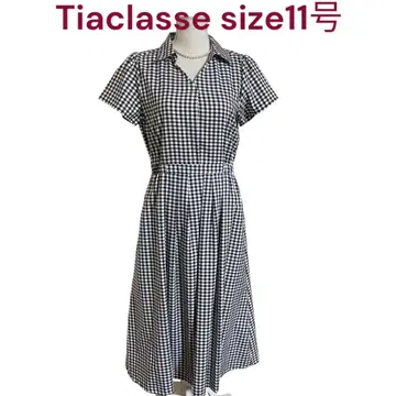 새상품급 티어 클라세 깅엄 체크 롱 원피스