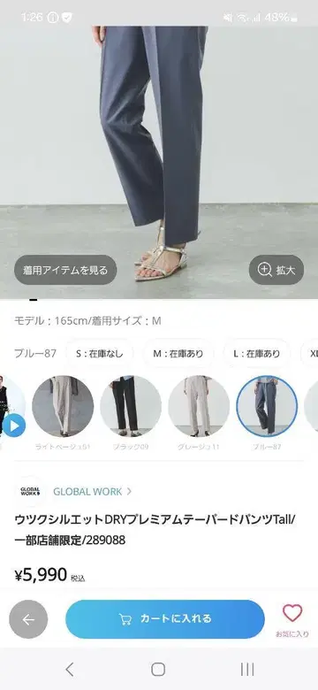 글로벌 워크 DRY 프리미엄 테이퍼드 팬츠