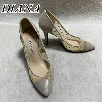 [ DIANA ] 펌프스 하이힐 도트 무늬 레이스 메쉬 21.5cm