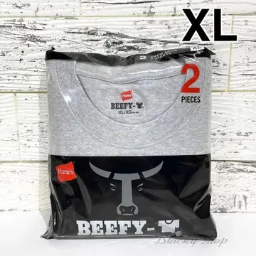 [ 2매 ] 헤인즈 BEEFY-T 티셔츠 헤비 웨이트 두꺼운 그레이 XL