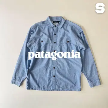 Patagonia 2003년 제작 L/S 트로피컬 플랫츠 셔츠 S 블루