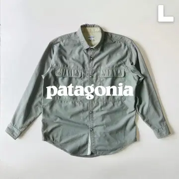 Patagonia 1991년 제작 L/S 워크 셔츠 홍콩 제작 L 그린