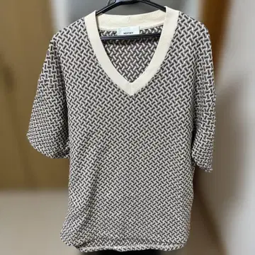 WESTORY 기하학 패턴 V넥 베스트