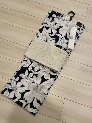 유카타 네이비 백합 유카타