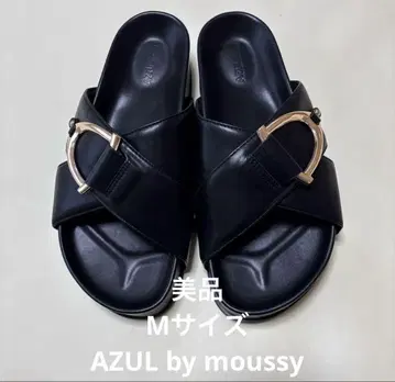 새상품급 블랙 크로스 스트랩 샌들