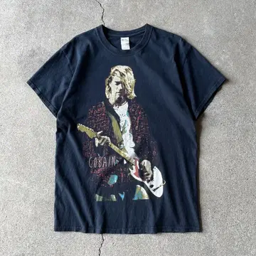 10대 Kurt Cobain Nirvana 밴드 티셔츠 블랙 M