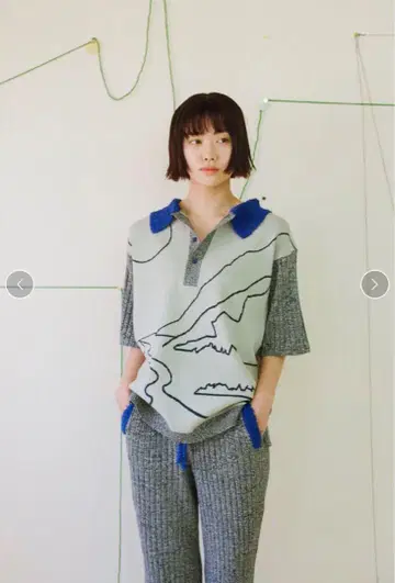 pamm 달이 있는 풍경 니트 폴로